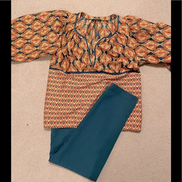 🌾 Vibrant peasant blouse 3/4 sleeve - Picture 3 of 6